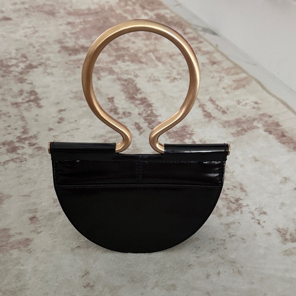 Cult Gaia Black Clutch with Gold Handle - Picture 2 of 3